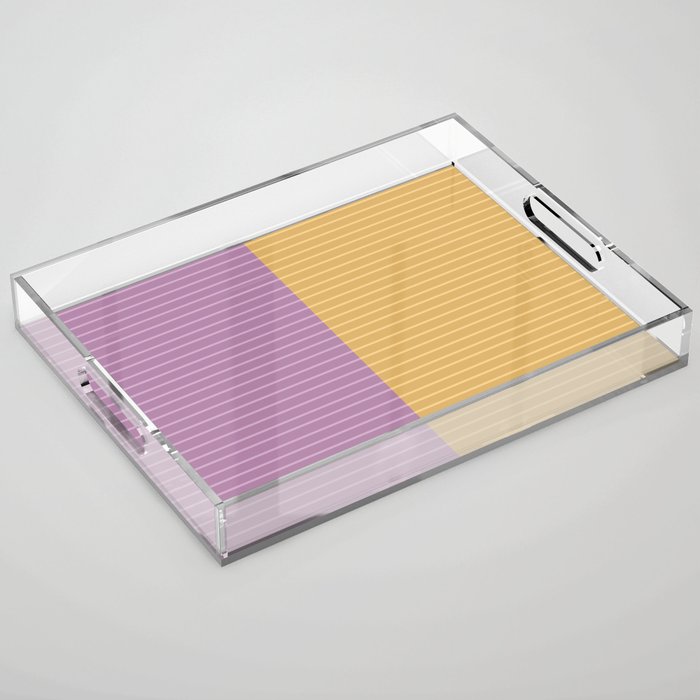 Color Block Lines XXII Acrylic Tray Gallery Image 1