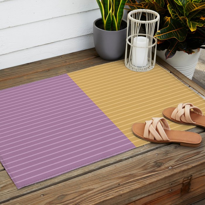 Color Block Lines XXII Outdoor Rug Gallery Image 2
