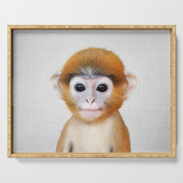 Baby Monkey - Colorful Serving Tray Gallery Image 1