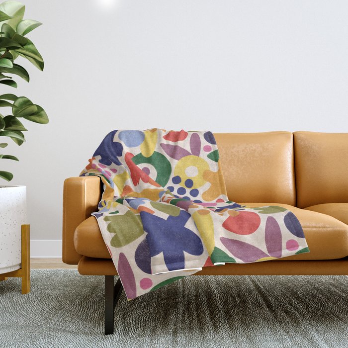 Bright Abstract Pattern #1 Throw Blanket Gallery Image 1