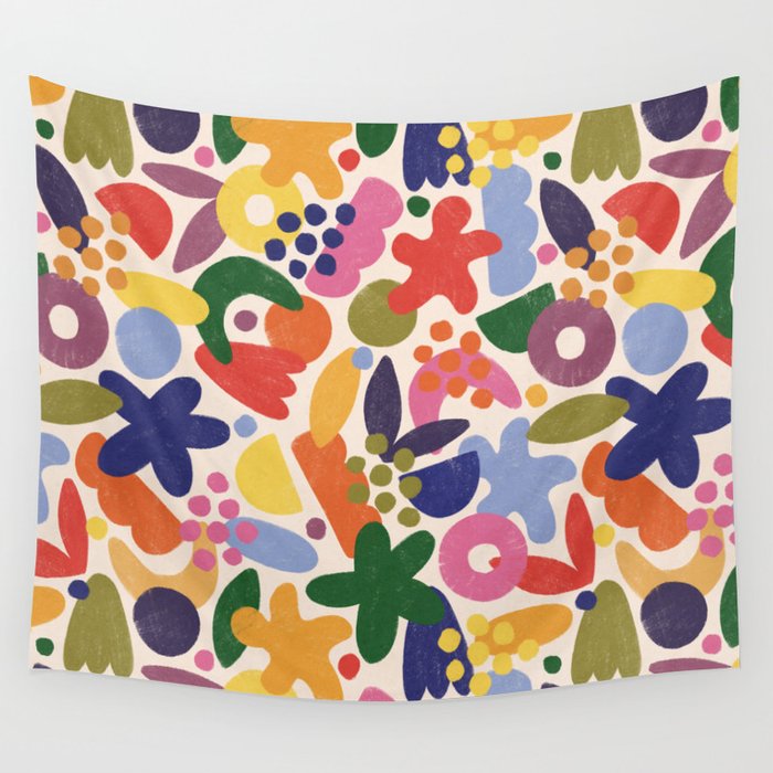 Bright Abstract Pattern #1 Wall Tapestry Gallery Image 4