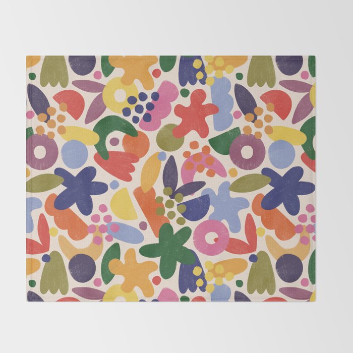 Bright Abstract Pattern #1 Throw Blanket Gallery Image 2