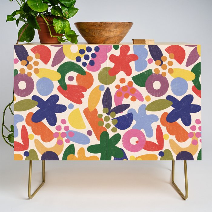 Bright Abstract Pattern #1 Credenza Gallery Image 1