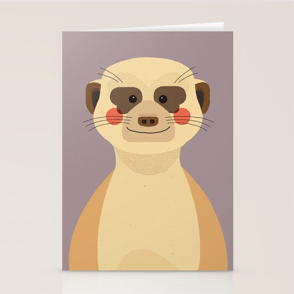 Meerkat, Animal Portrait Stationery Card Gallery Image 1