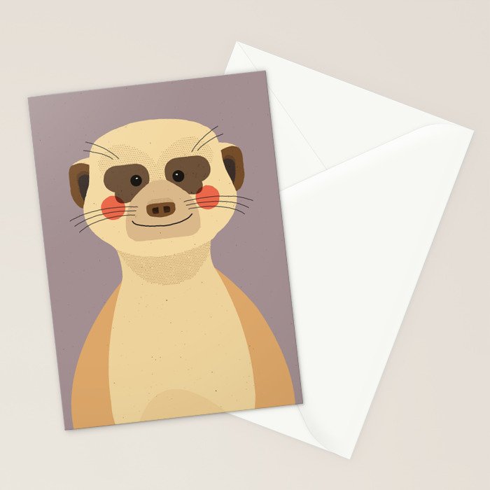 Meerkat, Animal Portrait Stationery Card Gallery Image 2