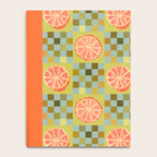 Checkered Citrus Fruit in Sage & Orange Notebook Gallery Image 4