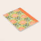 Checkered Citrus Fruit in Sage & Orange Notebook Gallery Image 3