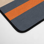 Wide and Thin Stripes Minimal Color Block Pattern Mustard Blue Orange Desk Mat Gallery Image 4