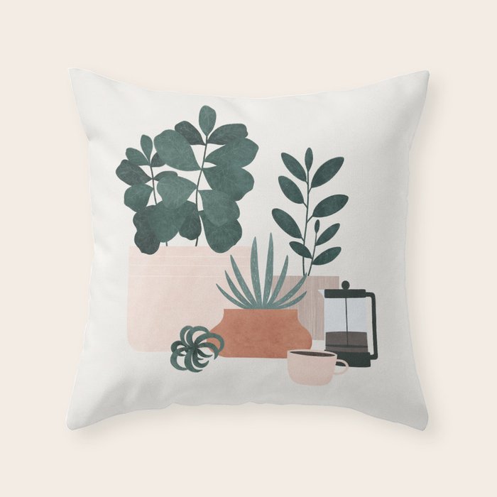 Coffee & Plants x The Sill Throw Pillow Gallery Image 6