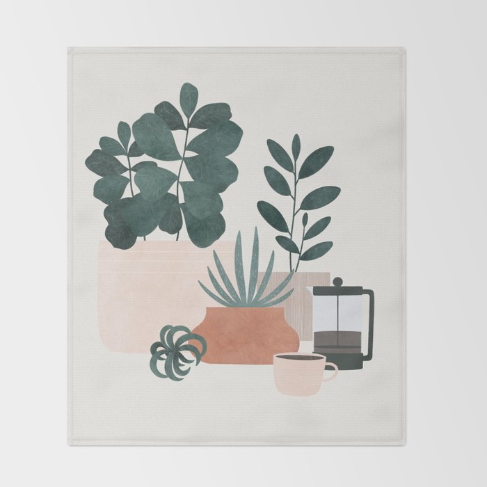 Coffee & Plants x The Sill Throw Blanket Gallery Image 2