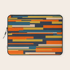 Wright Geometric Mid Century Modern Abstract Pattern Blue Orange Mustard Laptop Sleeve Gallery Image 1