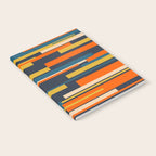 Wright Geometric Mid Century Modern Abstract Pattern Blue Orange Mustard Notebook Gallery Image 2