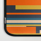 Wright Geometric Mid Century Modern Abstract Pattern Blue Orange Mustard Laptop Sleeve Gallery Image 3