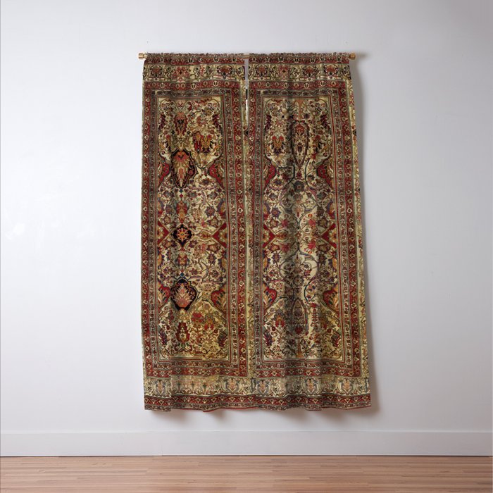 Lavar Kirman Southeast Persian Rug Print Window Curtain Gallery Image 3