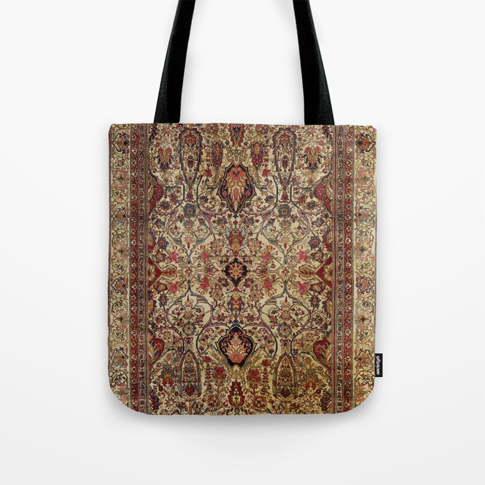 Lavar Kirman Southeast Persian Rug Print Tote Bag Gallery Image 1
