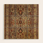 Lavar Kirman Southeast Persian Rug Print Wood Wall Art Gallery Image 1