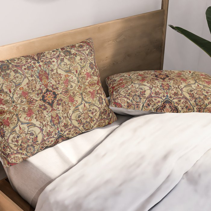 Lavar Kirman Southeast Persian Rug Print Pillow Sham Gallery Image 2