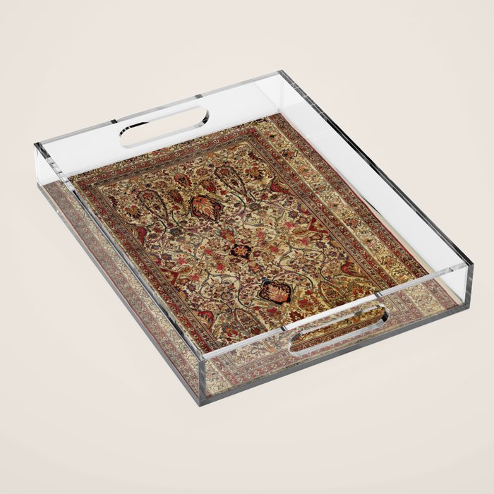 Lavar Kirman Southeast Persian Rug Print Acrylic Tray Gallery Image 1