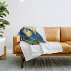 Golden Peacock Throw Blanket Gallery Image 1