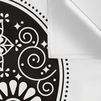 DÃ­a de Muertos Calavera â¢ Mexican Sugar Skull - Black Palette Wall Tapestry Gallery Image 3