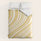 Wavy Stripes XLIV - Pastel Yellow Comforter Gallery Image 6
