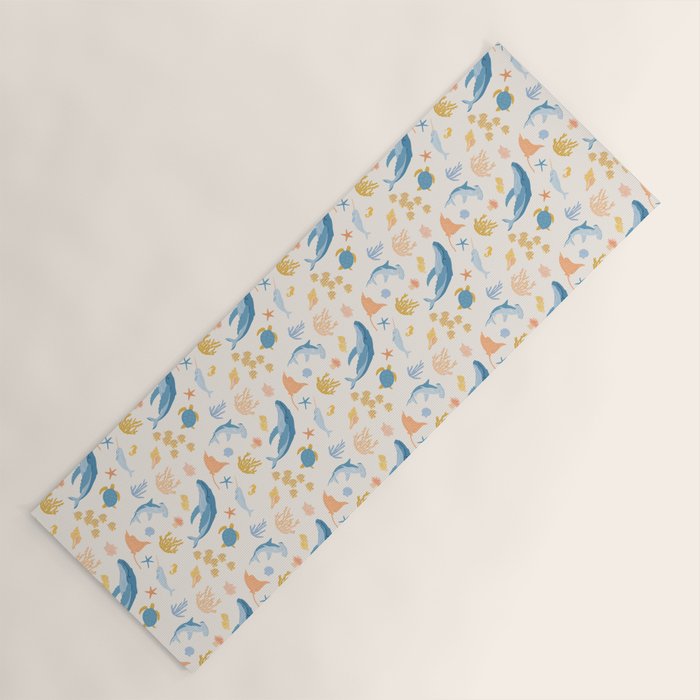 Sea Animals Pattern Yoga Mat Gallery Image 1