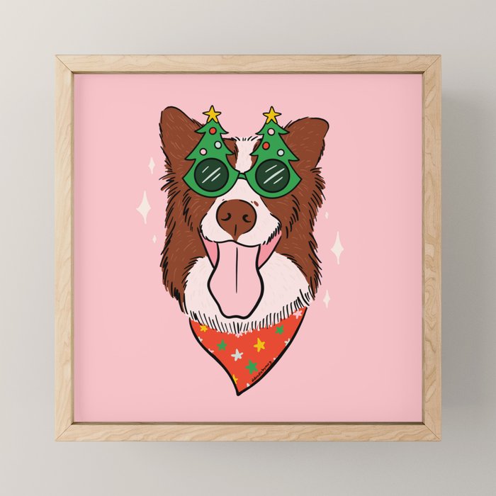 Christmas Dog Mini Art Print Gallery Image 1
