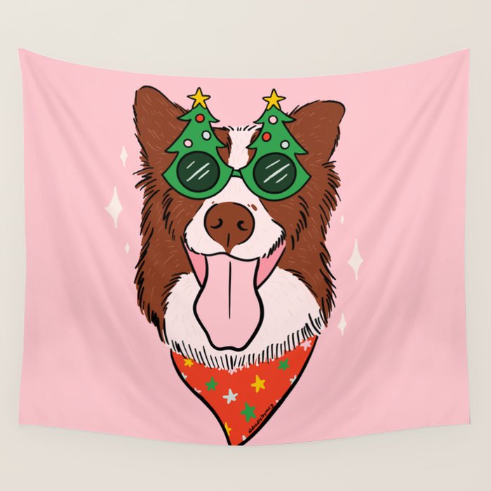 Christmas Dog Wall Tapestry Gallery Image 4