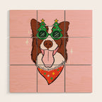 Christmas Dog Wood Wall Art Gallery Image 1