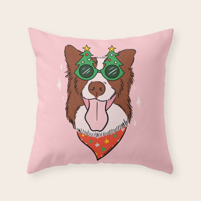 Christmas Dog Throw Pillow Gallery Image 1