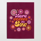 Here Comes the Sun - Pink and Magenta Poster Gallery Image 4