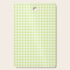 Gingham Check Pattern in Light Lime Green and White Cutting Board Gallery Image 1
