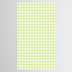Gingham Check Pattern in Light Lime Green and White Tablecloth Gallery Image 2
