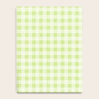 Gingham Check Pattern in Light Lime Green and White Notebook Gallery Image 4