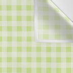 Gingham Check Pattern in Light Lime Green and White Wall Tapestry Gallery Image 3