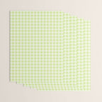Gingham Check Pattern in Light Lime Green and White Wrapping Paper Gallery Image 3