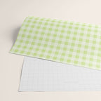 Gingham Check Pattern in Light Lime Green and White Wrapping Paper Gallery Image 2
