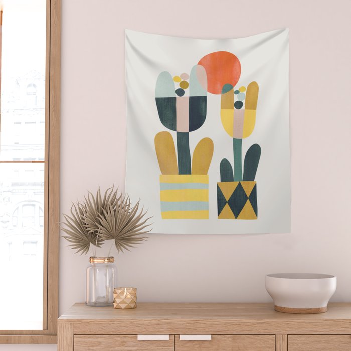 Two flowers Wall Tapestry Gallery Image 2