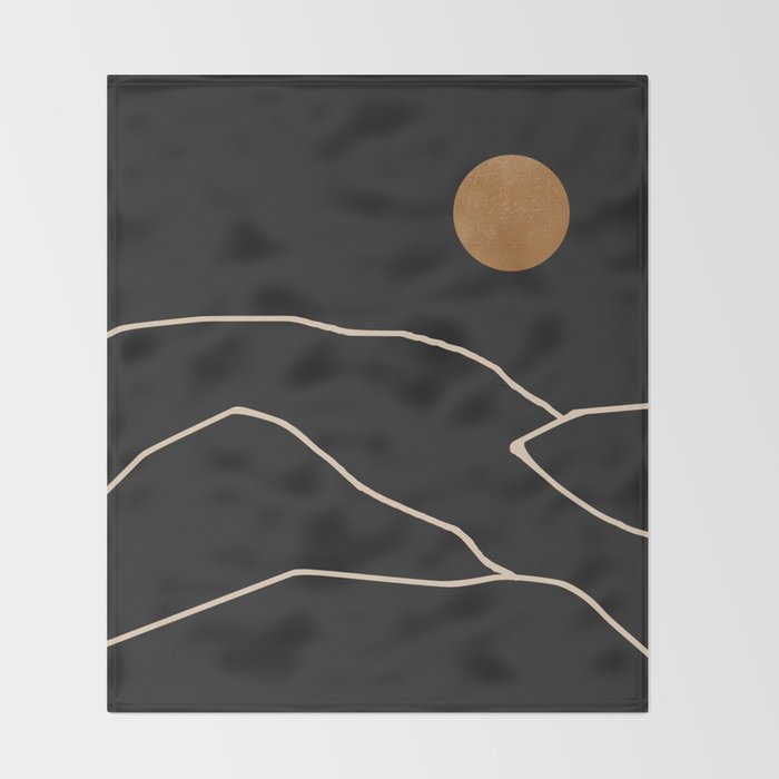 Minimal Abstract Art Landscape 38 Throw Blanket Gallery Image 2
