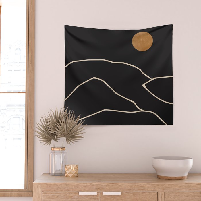 Minimal Abstract Art Landscape 38 Wall Tapestry Gallery Image 2