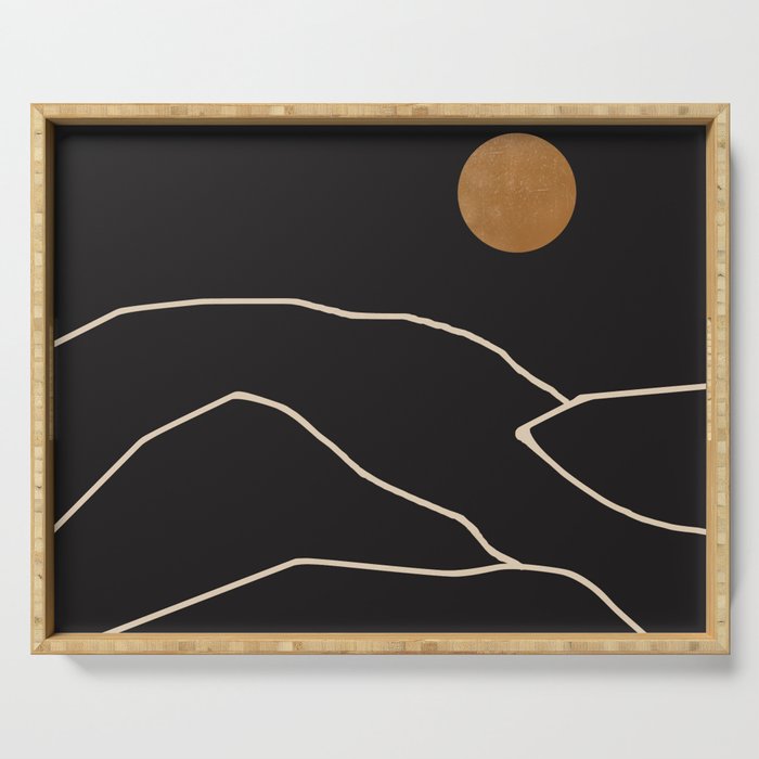 Minimal Abstract Art Landscape 38 Serving Tray Gallery Image 1