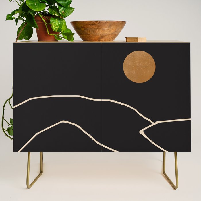 Minimal Abstract Art Landscape 38 Credenza Gallery Image 1