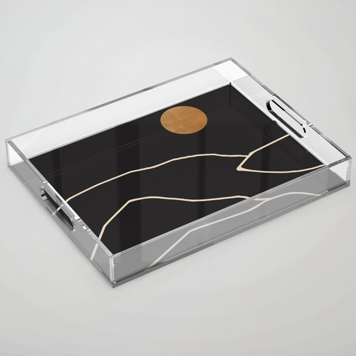 Minimal Abstract Art Landscape 38 Acrylic Tray Gallery Image 1