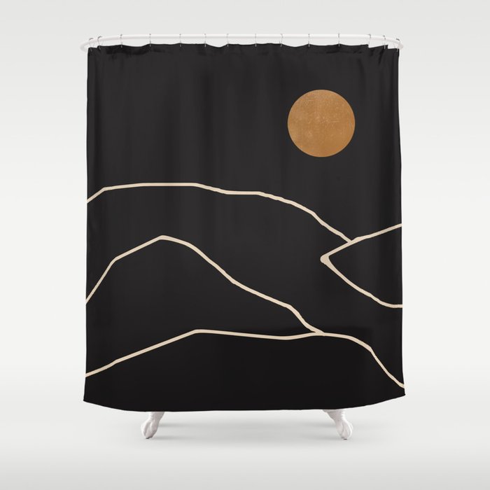 Minimal Abstract Art Landscape 38 Shower Curtain Gallery Image 1