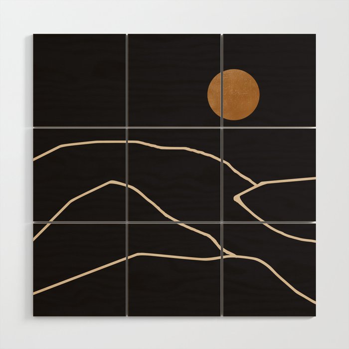 Minimal Abstract Art Landscape 38 Wood Wall Art Gallery Image 1