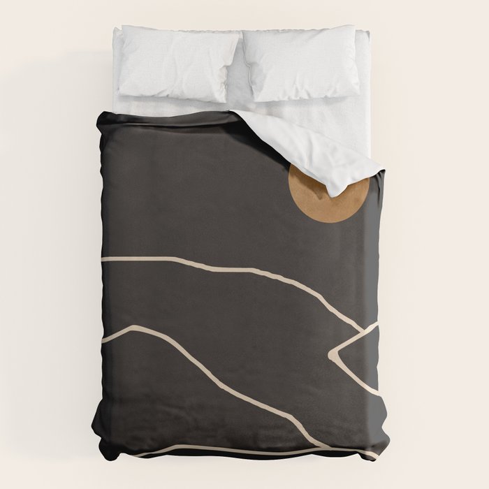 Minimal Abstract Art Landscape 38 Duvet Cover Gallery Image 6