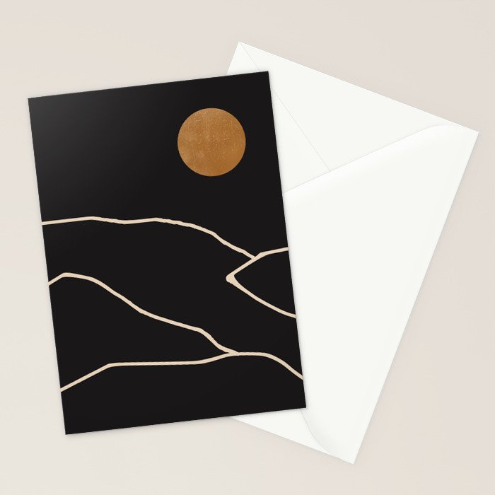 Minimal Abstract Art Landscape 38 Stationery Card Gallery Image 2