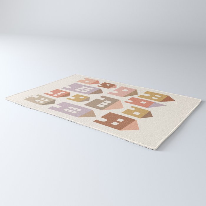 Happy Houses - Earth Tones Rug Gallery Image 3