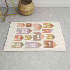Happy Houses - Earth Tones Rug Gallery Image 1