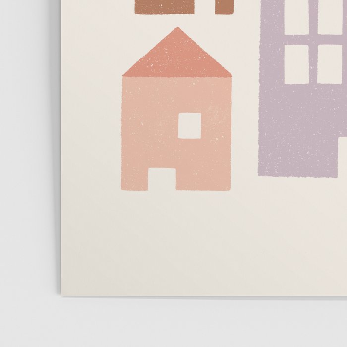 Happy Houses - Earth Tones Poster Gallery Image 3